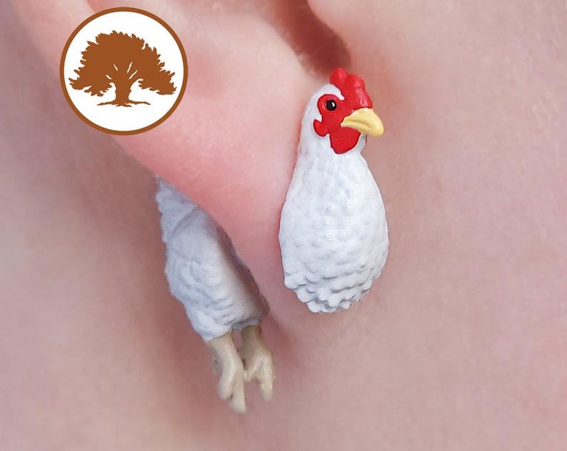 Chicken Earrings
