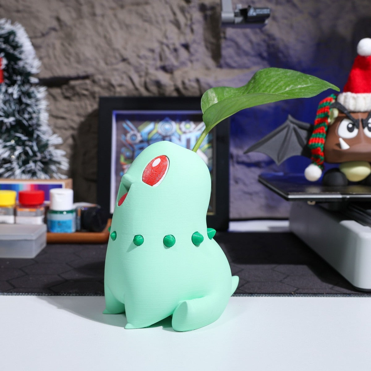 3D Chikorita Pokemon Kawaii Planter