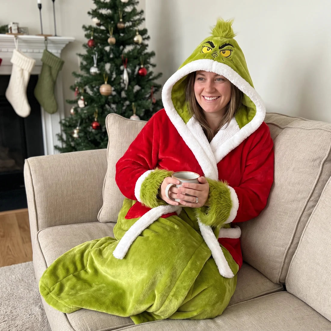 Cozy Grinch Heated Blanket