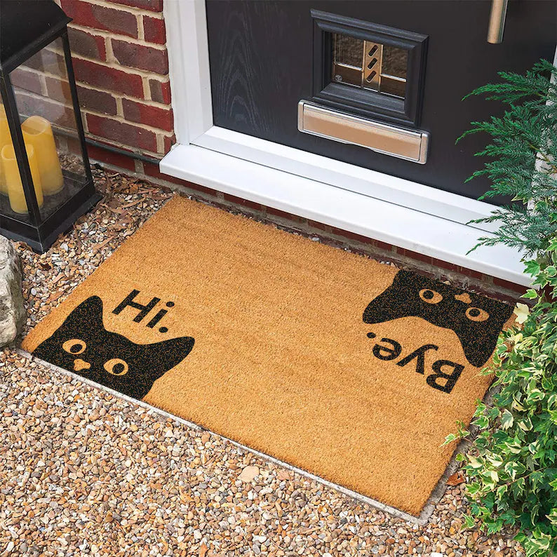 Hi Bye Cat Doormat