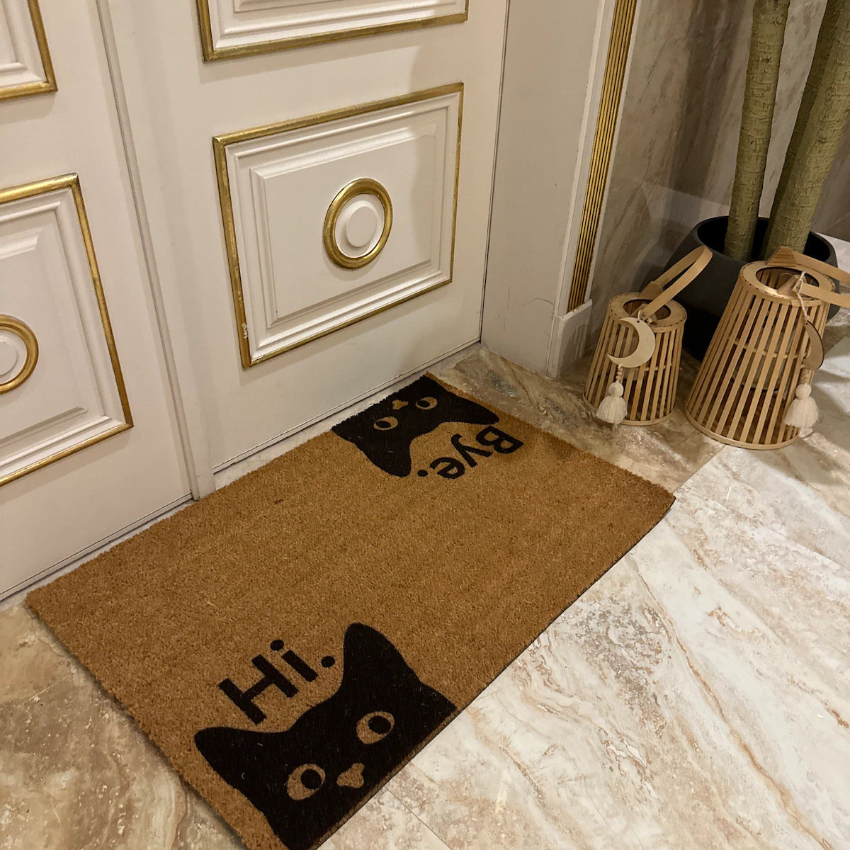 Hi Bye Cat Doormat