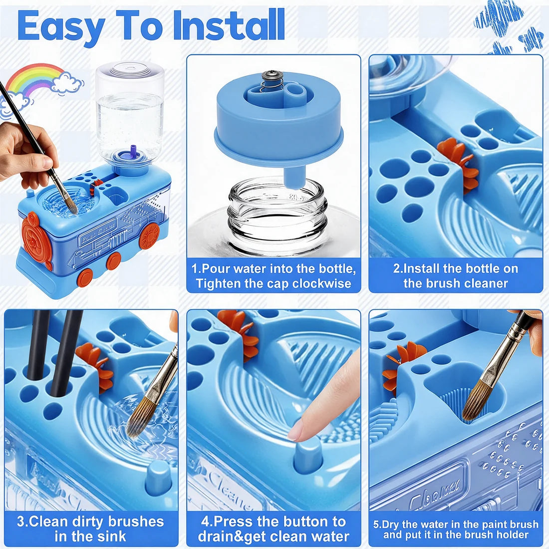 Automatic brush cleaner