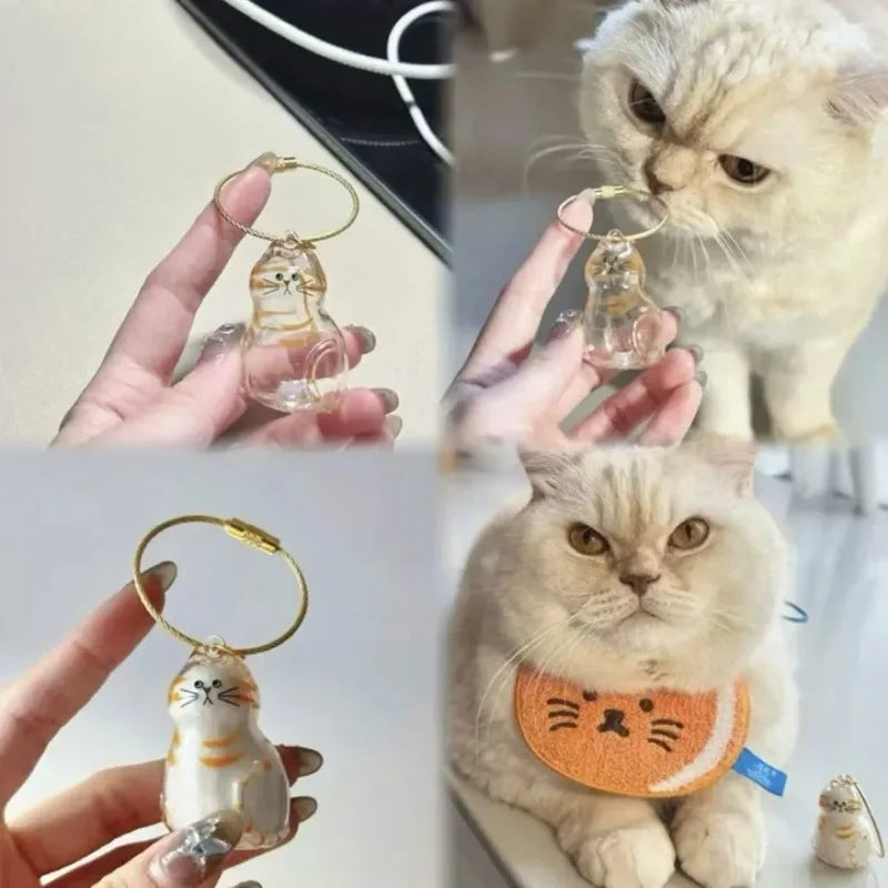 Cat Fur Memorial Keychain