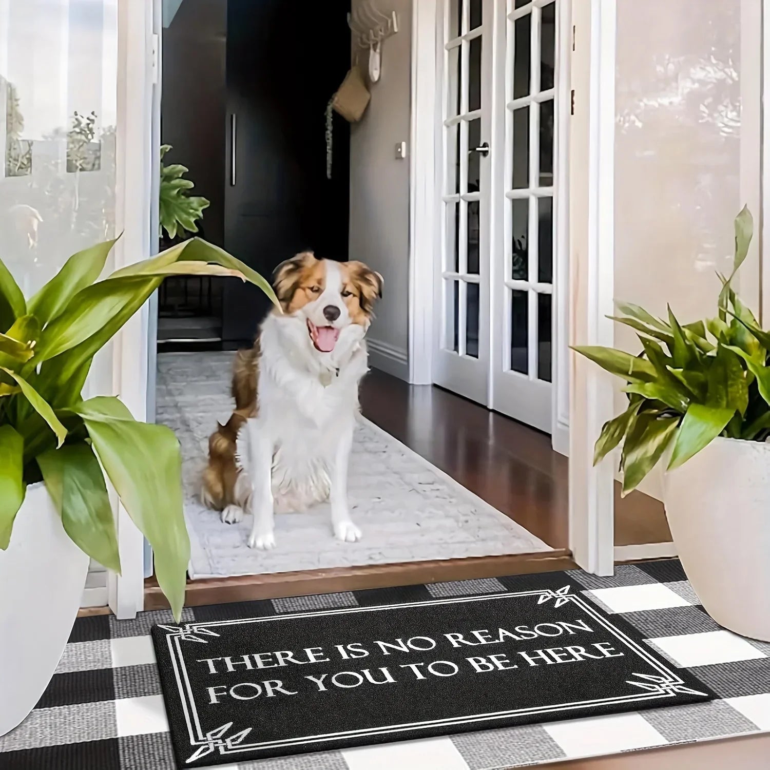 You have no reason to be here" Door Mat