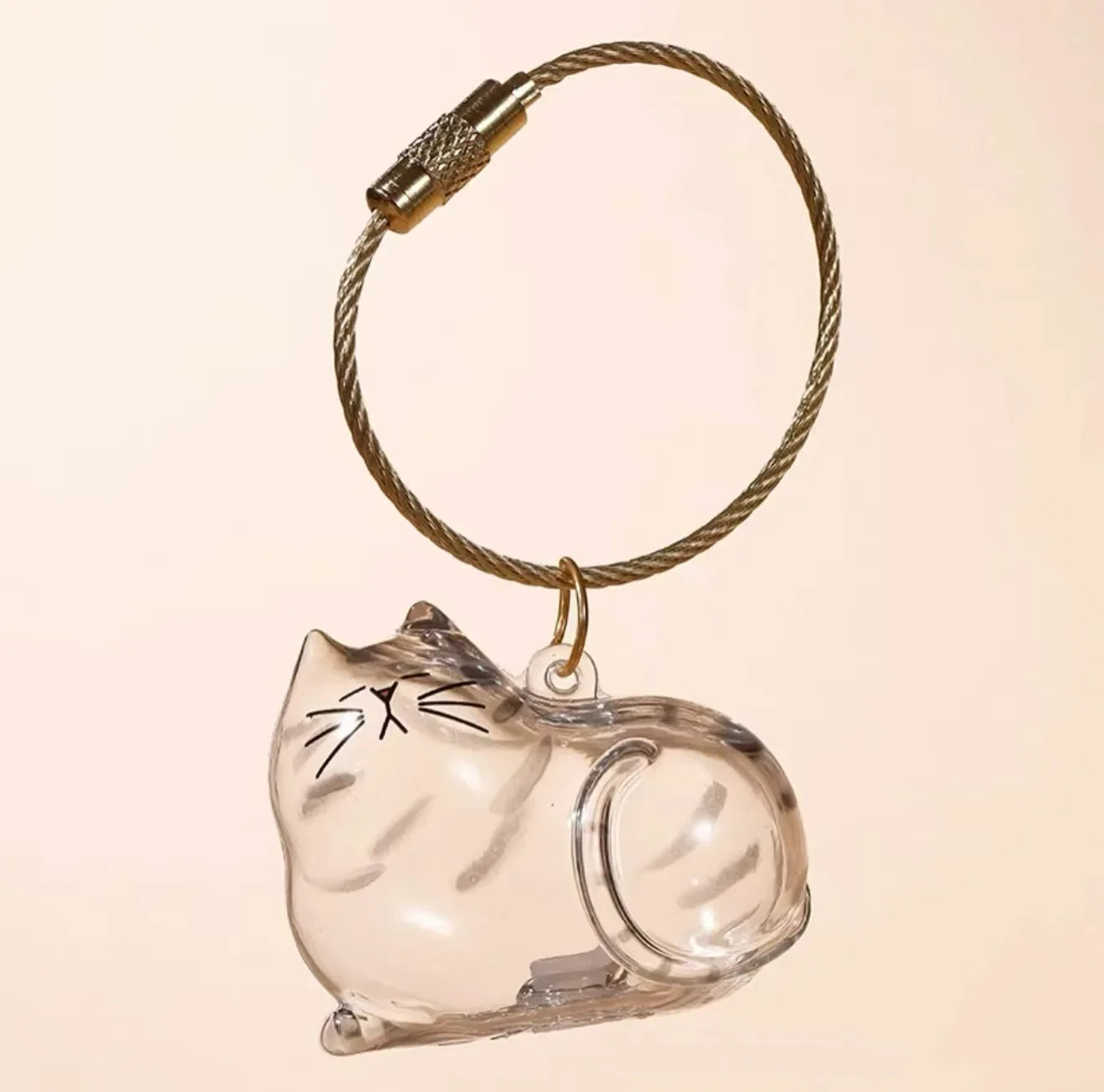 Cat Fur Memorial Keychain