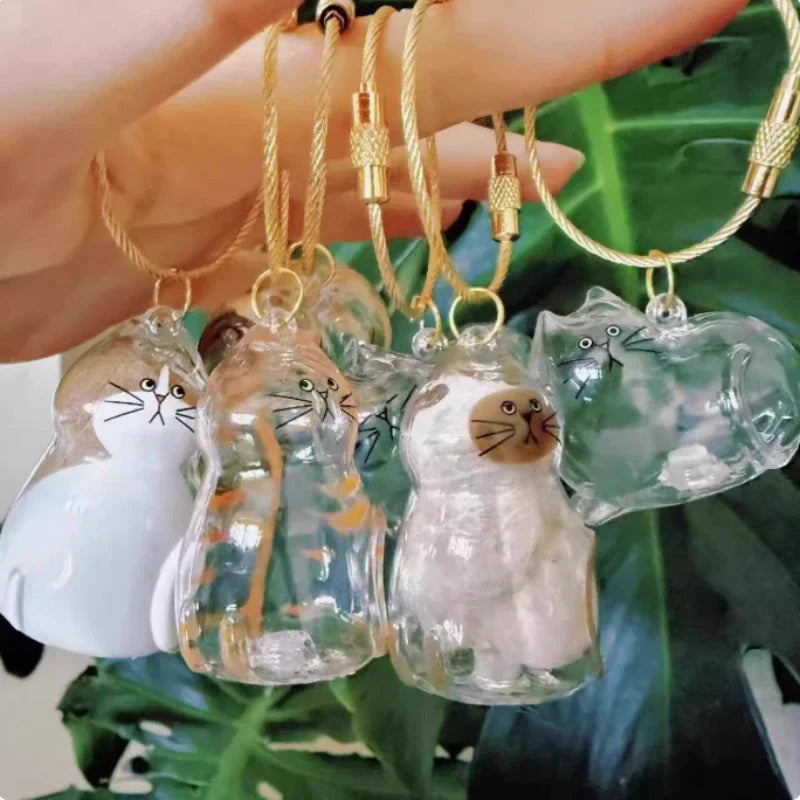 Cat Fur Memorial Keychain