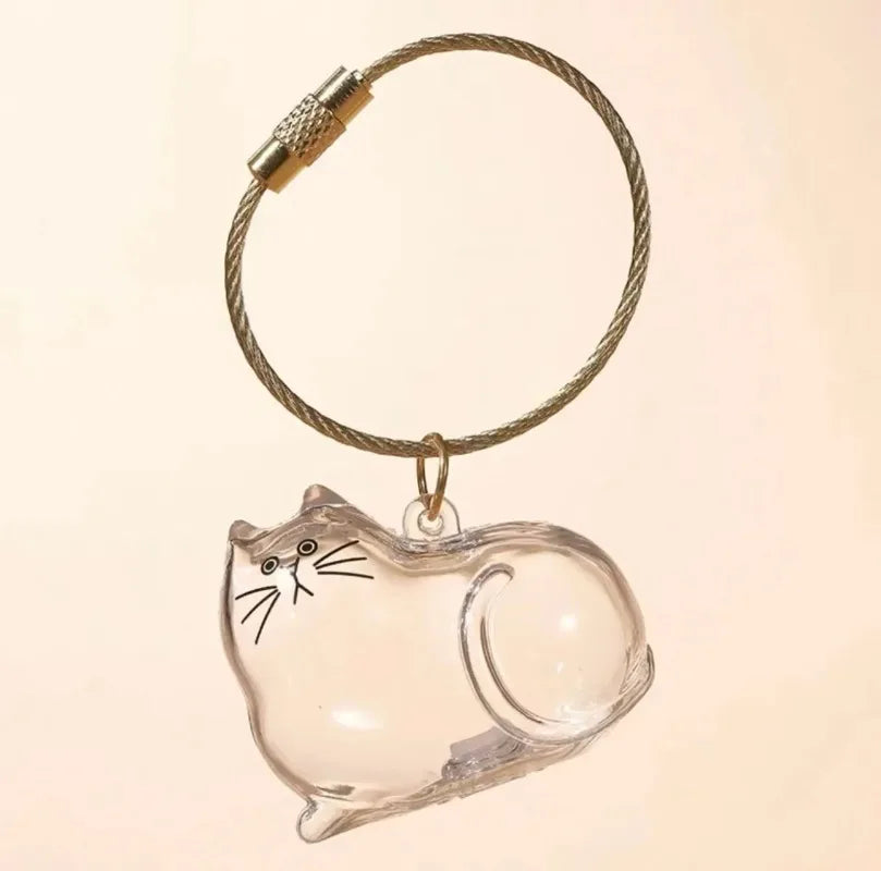Cat Fur Memorial Keychain