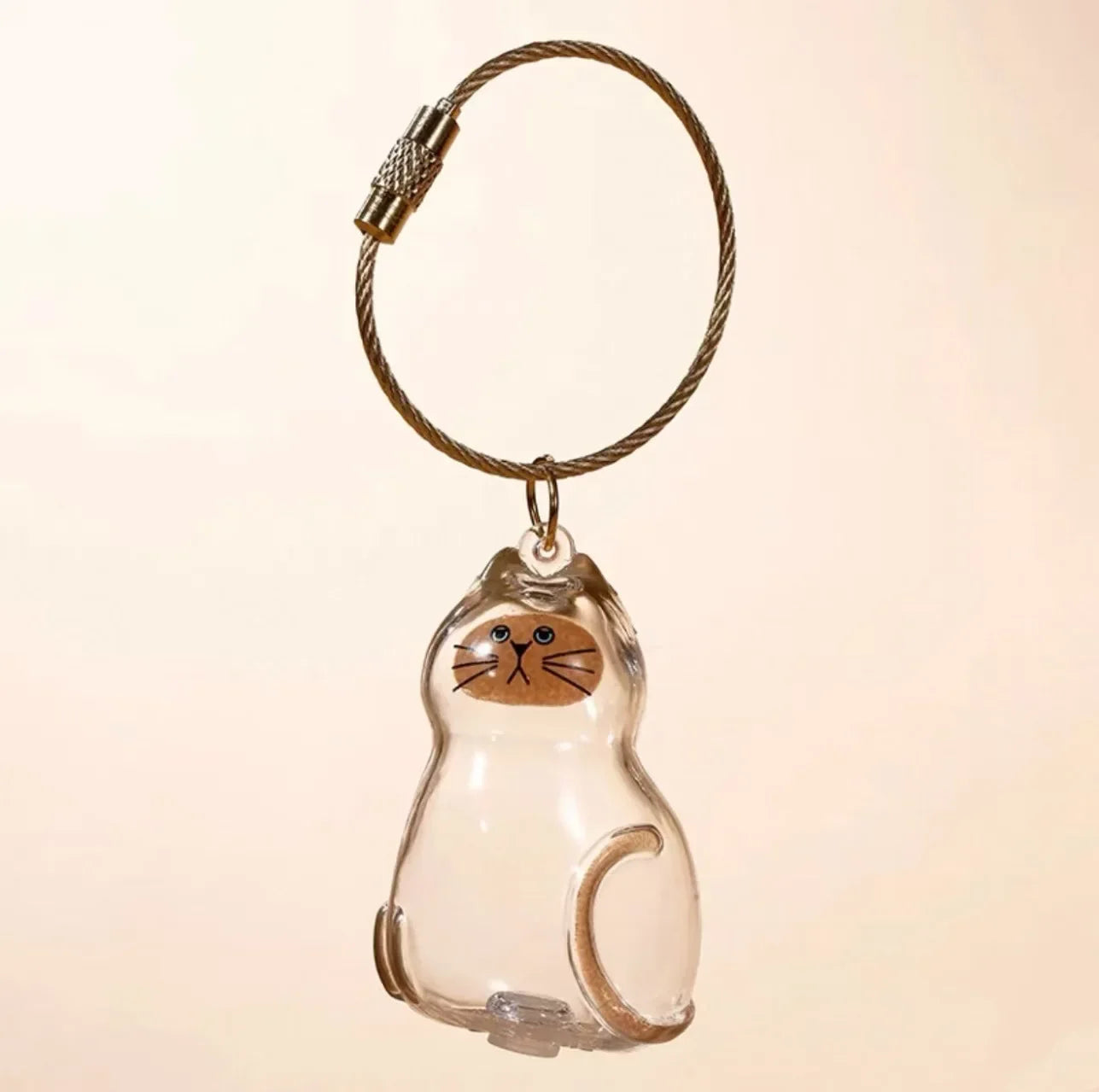 Cat Fur Memorial Keychain