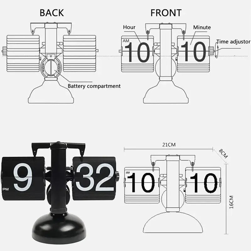 Retro Flip Clock Trendzoid