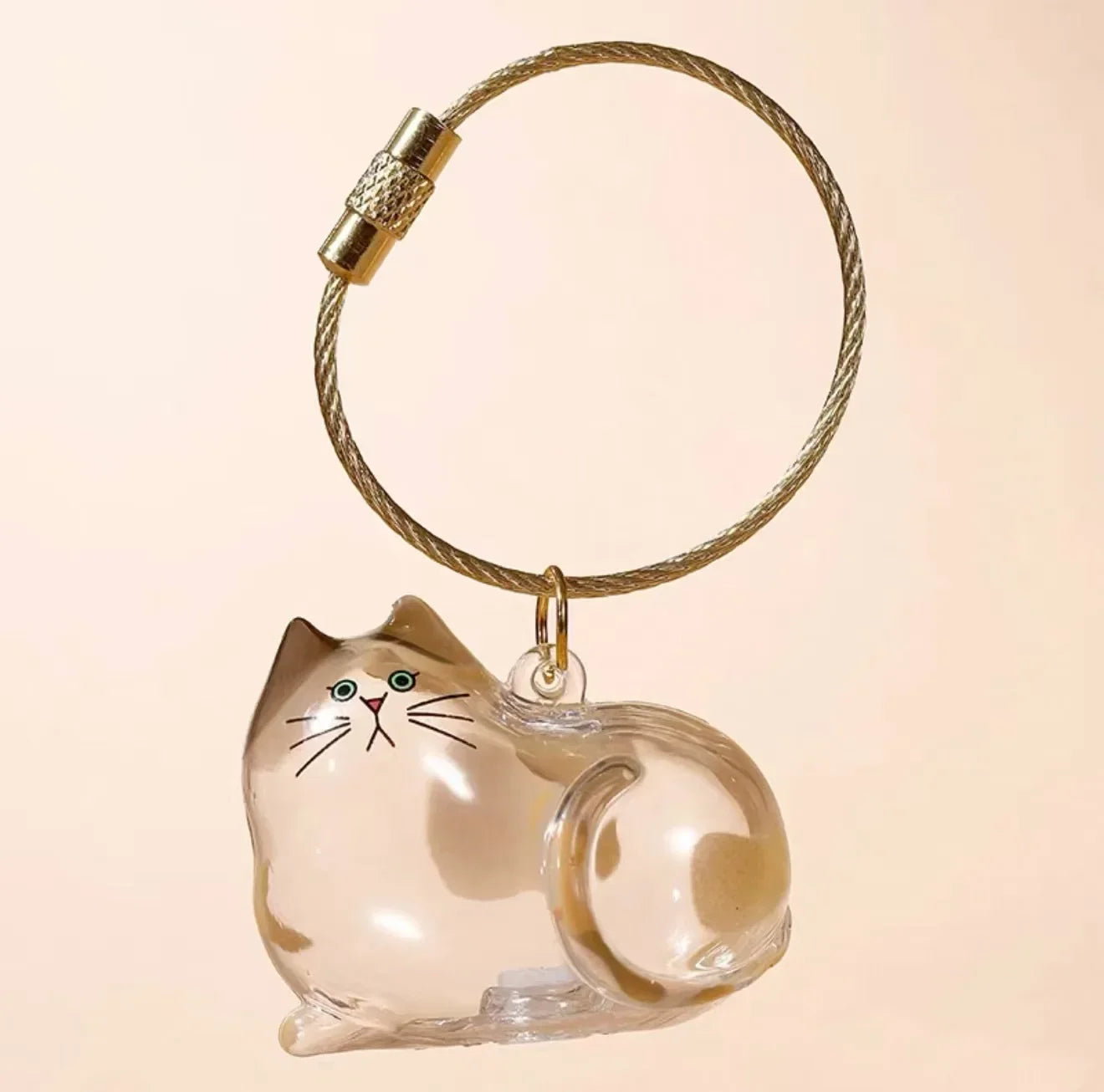 Cat Fur Memorial Keychain