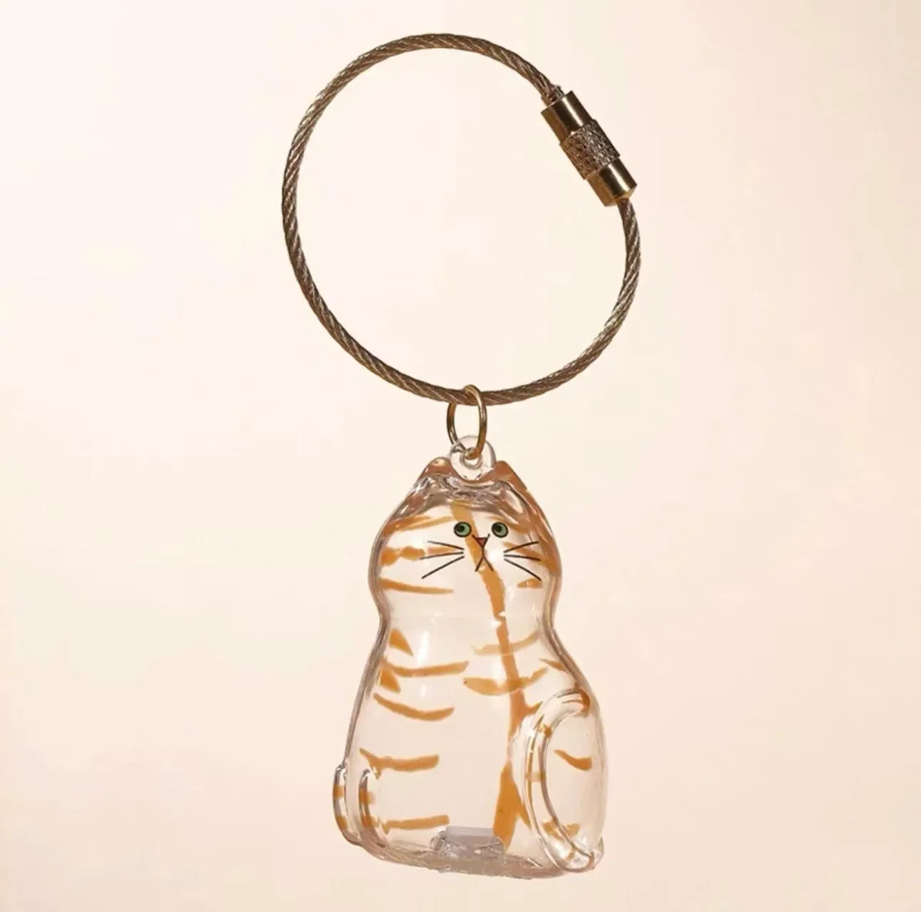 Cat Fur Memorial Keychain