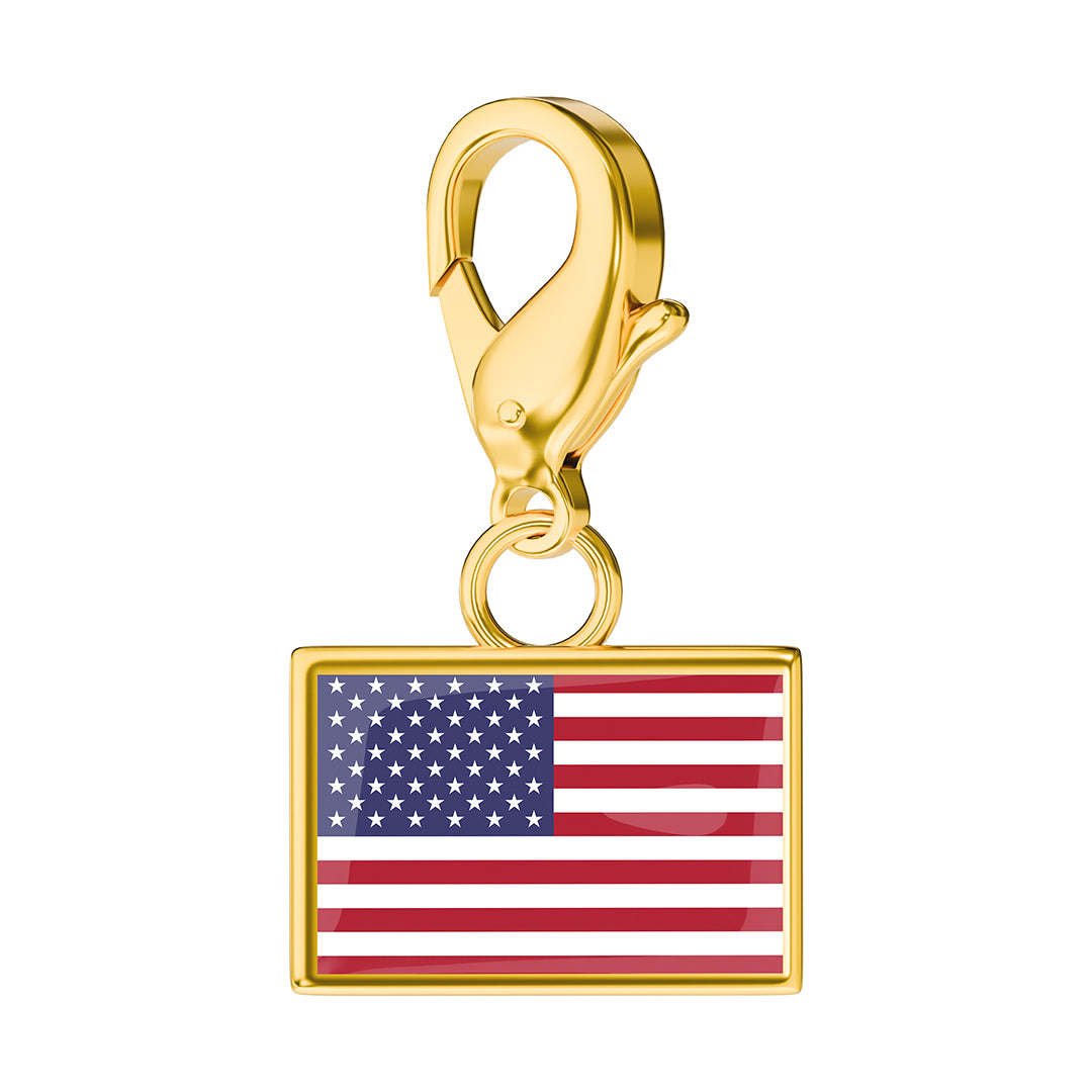 FLAG & MAP CHARMS SET