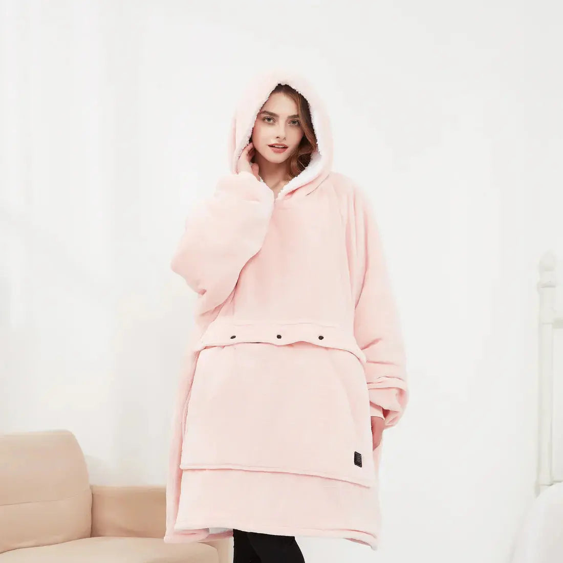 Oversized Plush Heated Hoodie Blanket Trendslana