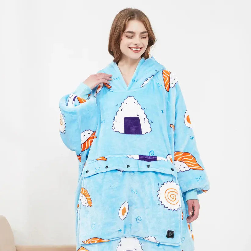 Oversized Plush Heated Hoodie Blanket Trendslana