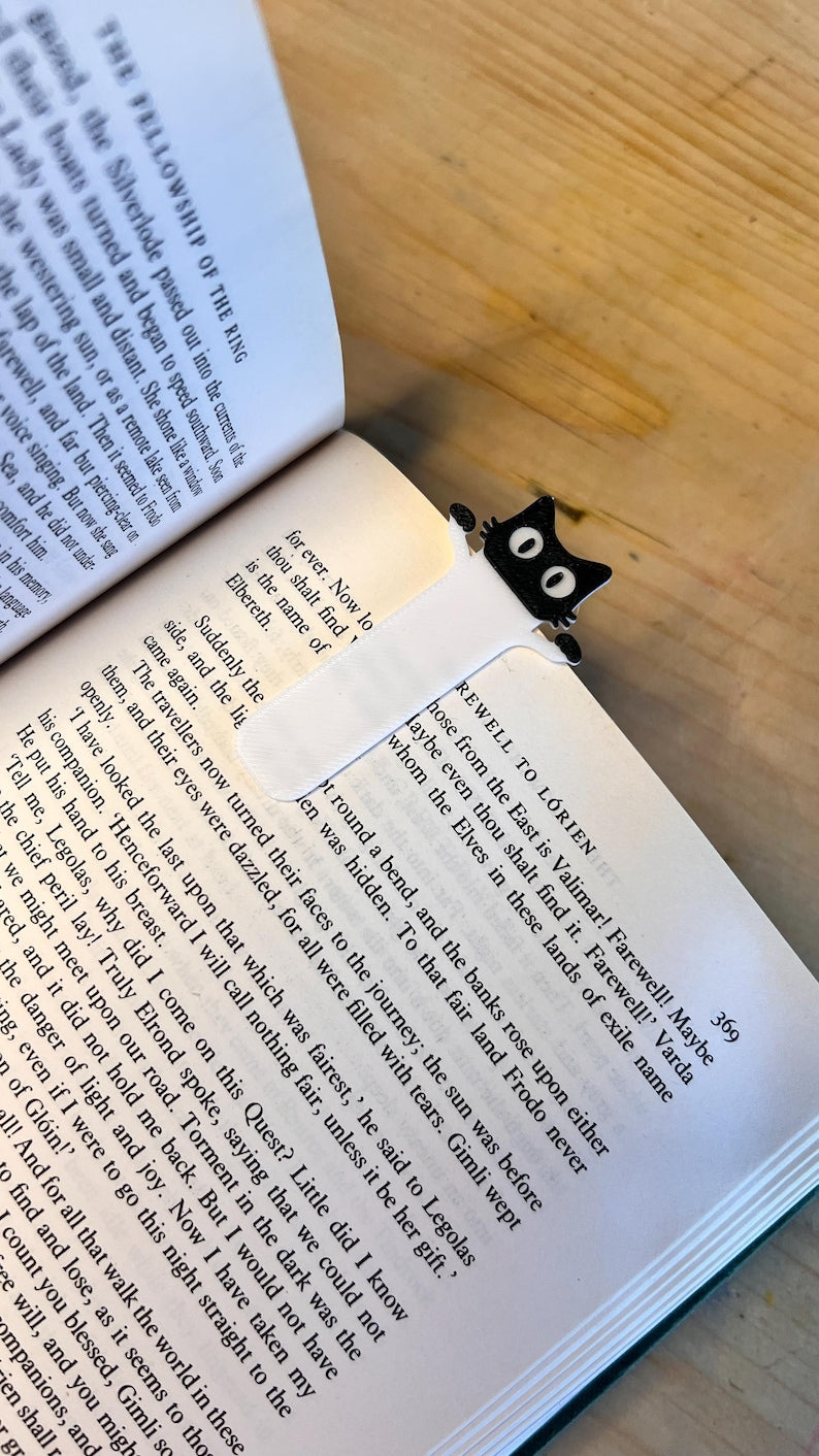Peeking Black Cat Bookmark