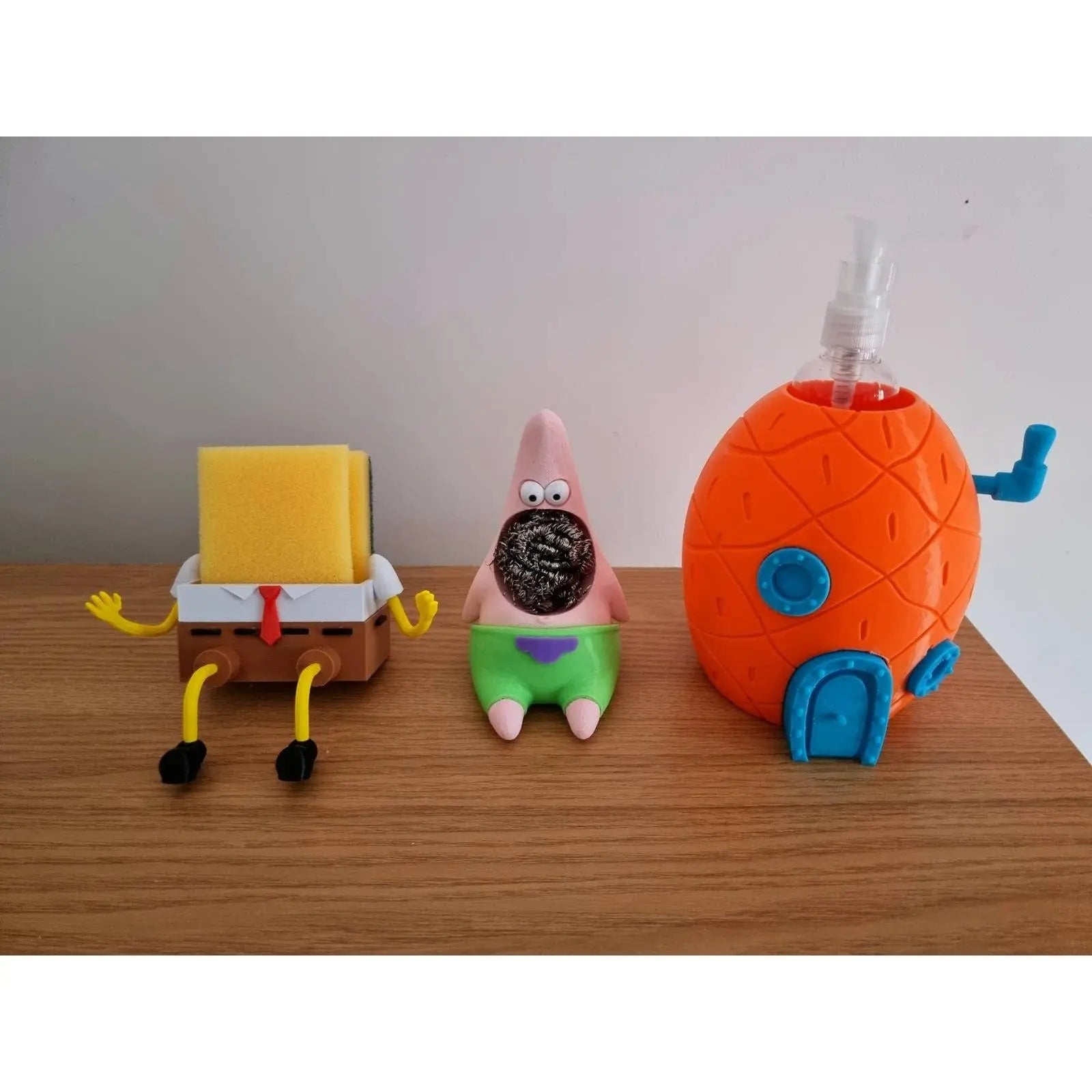 Spongebob Sponge holder, Patrick and Pineapple house Combo Trendslana