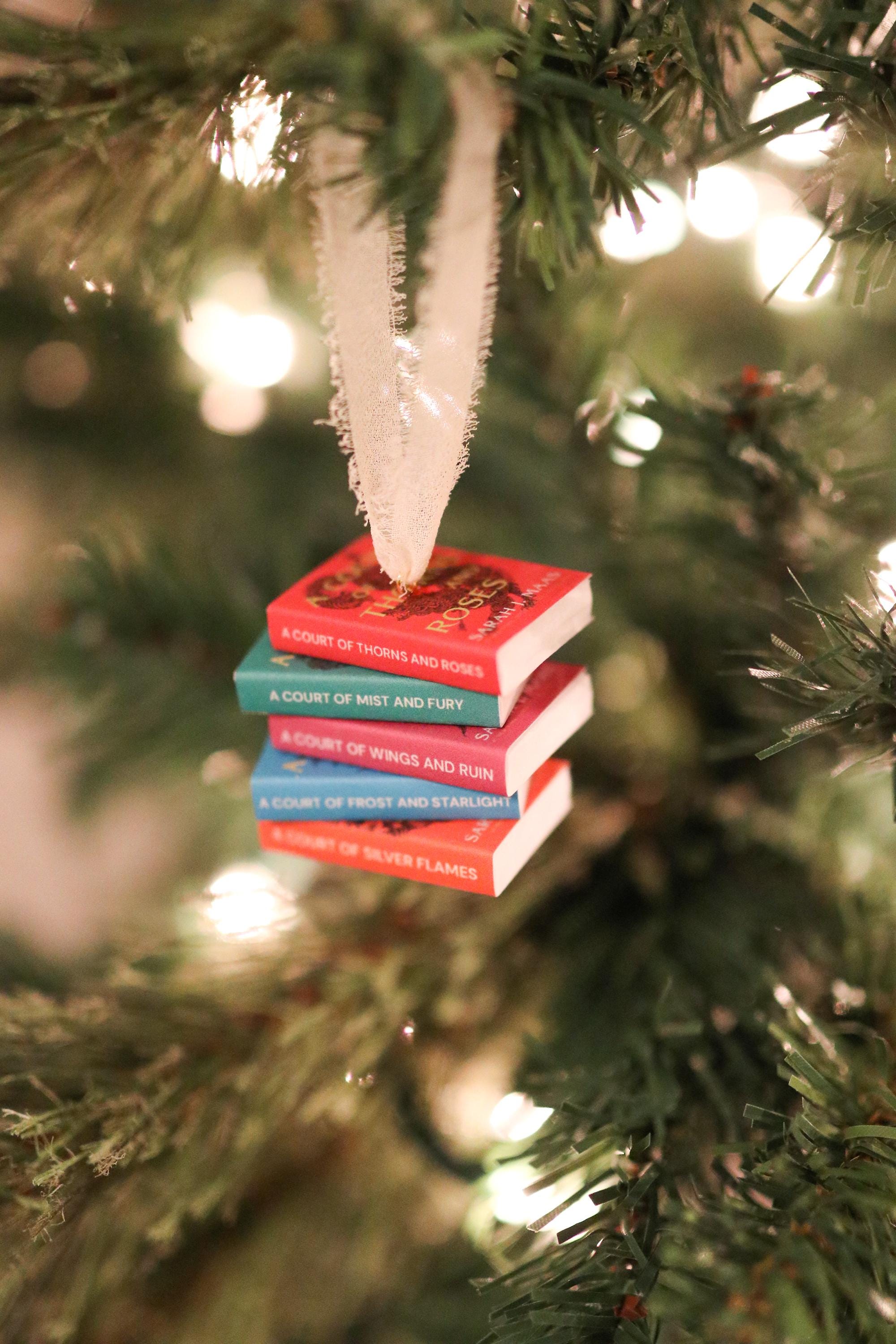 Christmas Book Stack Ornament