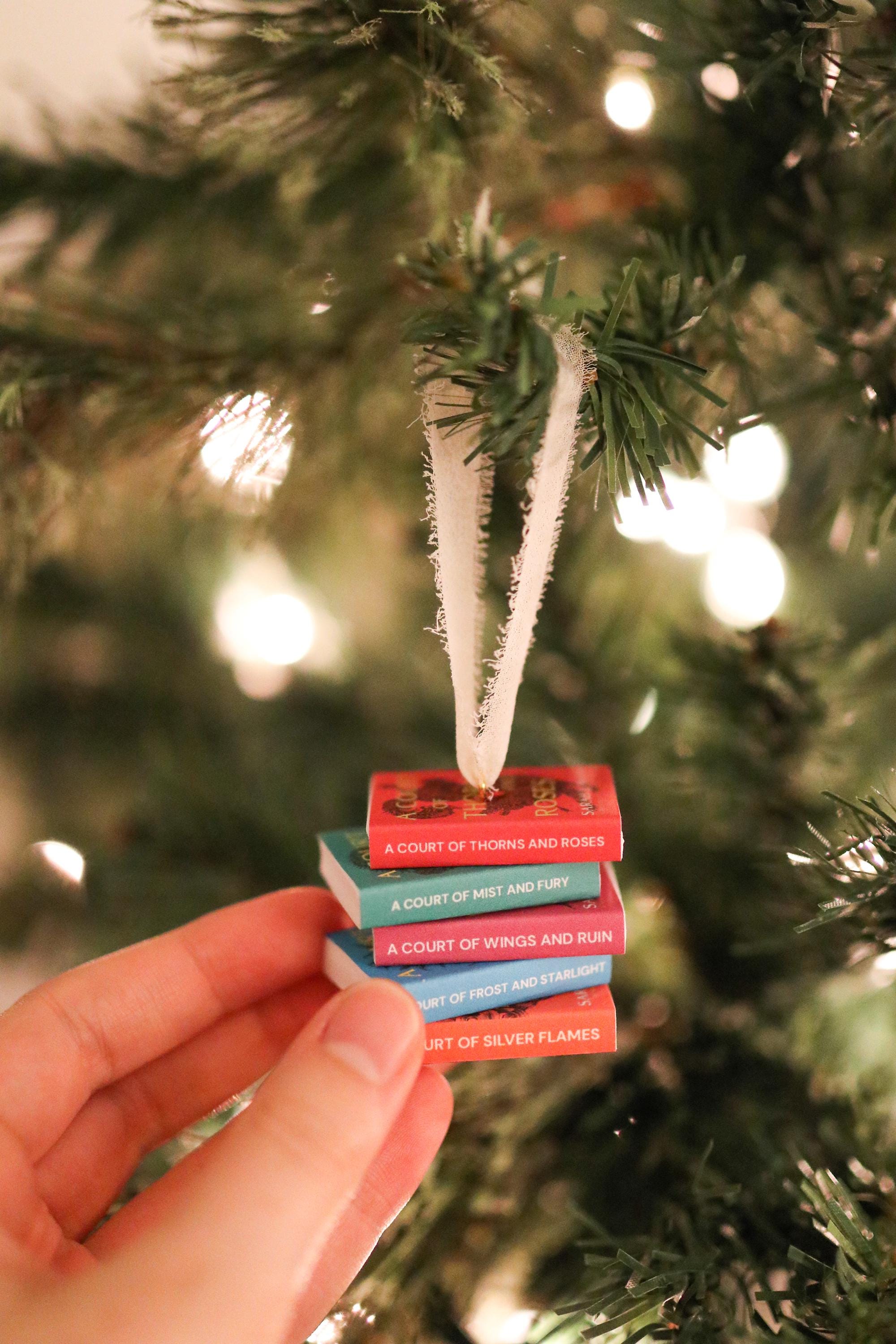 Christmas Book Stack Ornament