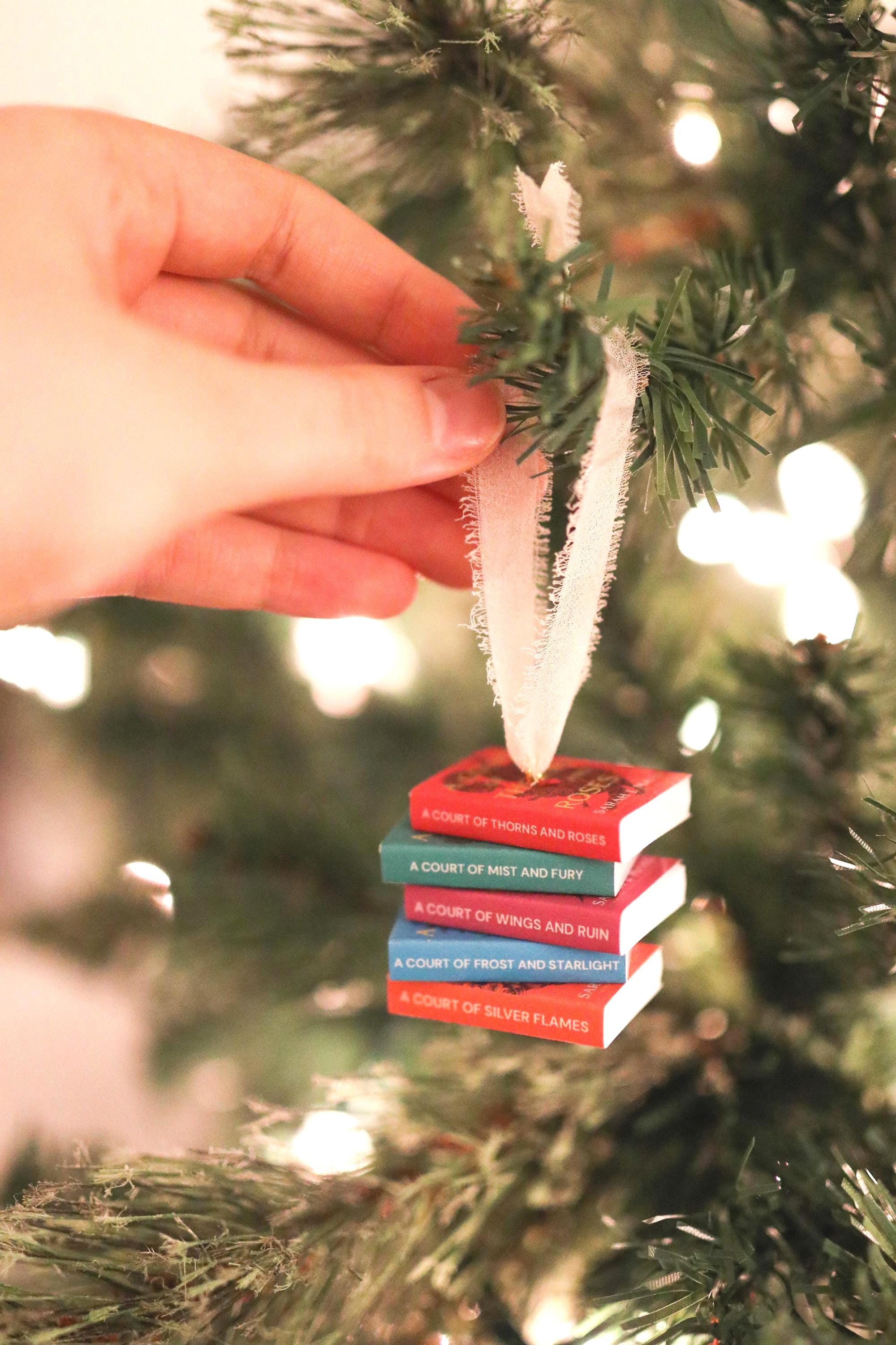 Christmas Book Stack Ornament