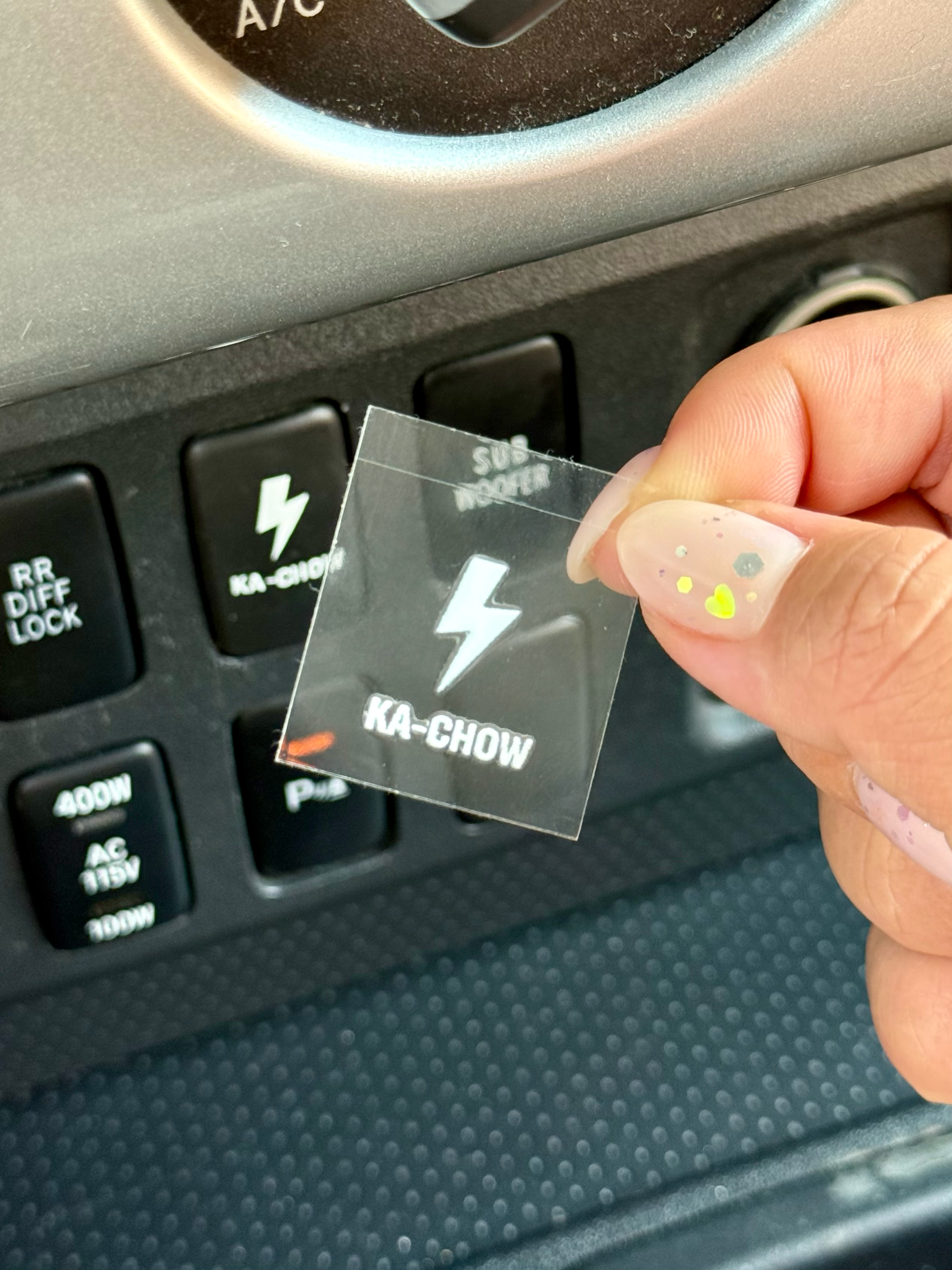 Ka-chow Car Blank Button Transfer Sticker