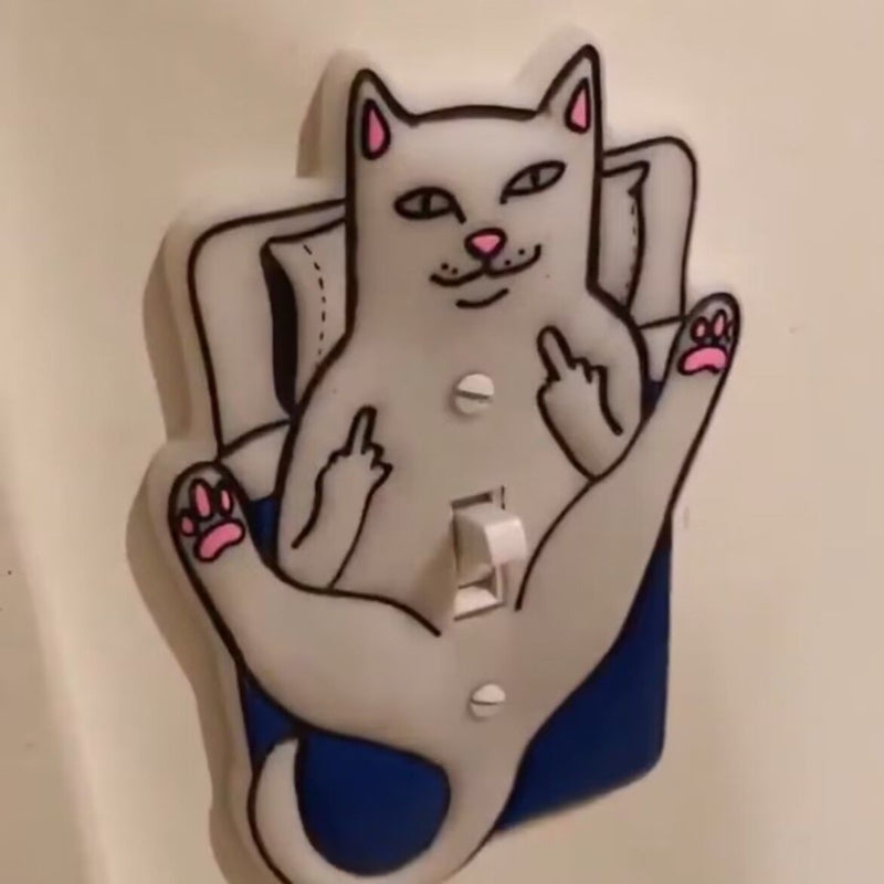Cat Flick Light Switch Cover