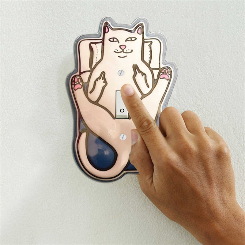 Cat Flick Light Switch Cover