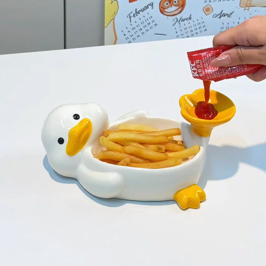 Cute Duck Snack & Dipping Bowl