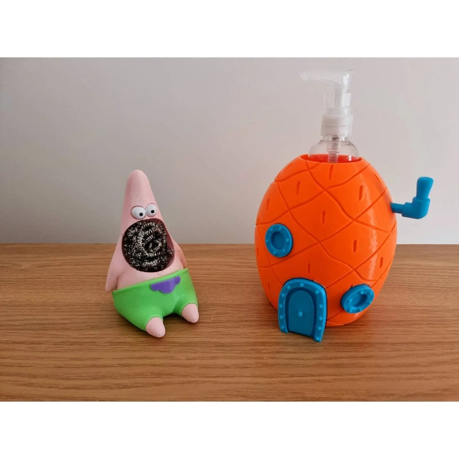 Spongebob Sponge holder, Patrick and Pineapple house Combo Trendslana